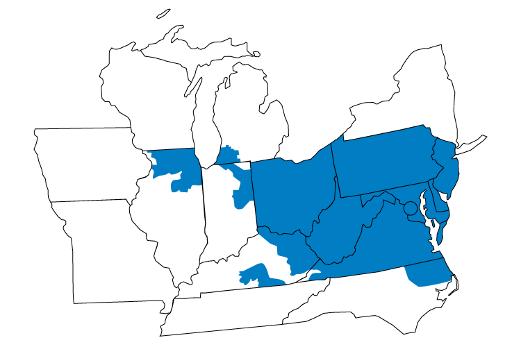 PJM Territory Map